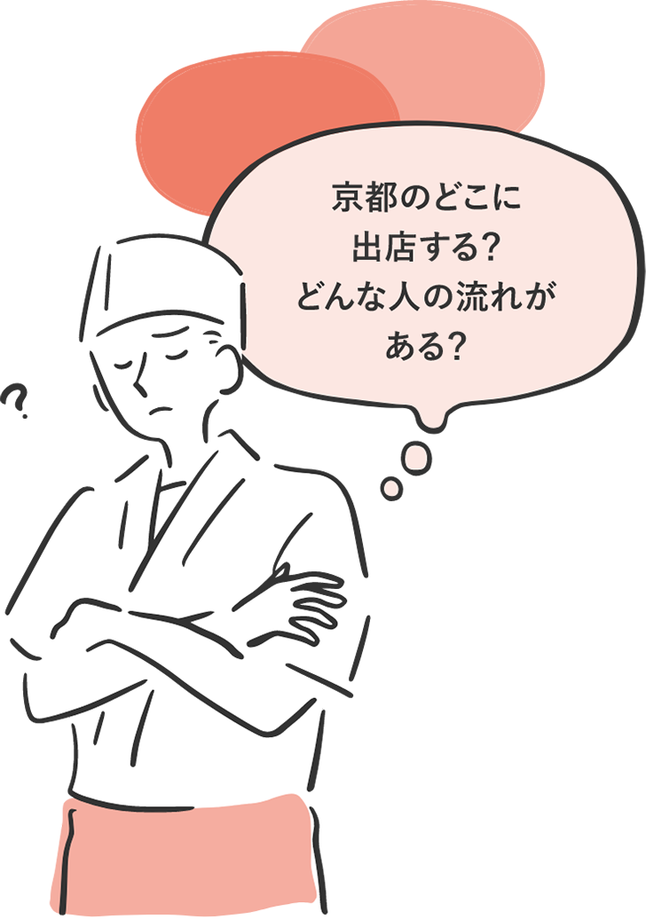 人の流れは？どこに開店？